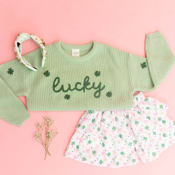 Sweet Wink Ditsy Shamrock St. Patrick's Day Skort
