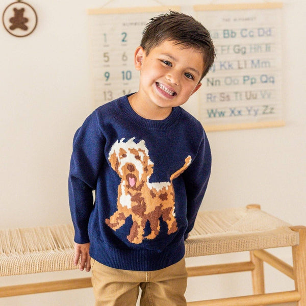 Sweet Wink Vintage Puppy Sweater - Boys Clothing - Fall/Winter