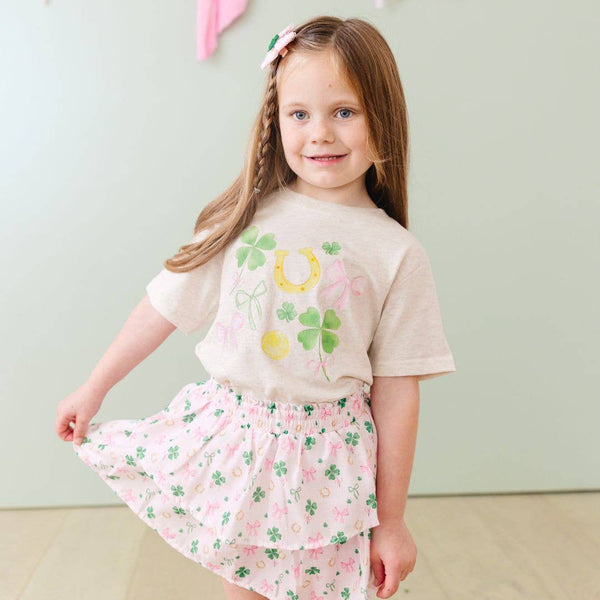 Sweet Wink Ditsy Shamrock St. Patrick's Day Skort