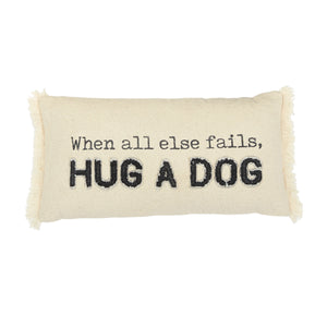 Mudpie Hug Washed Canvas Dog Pillow