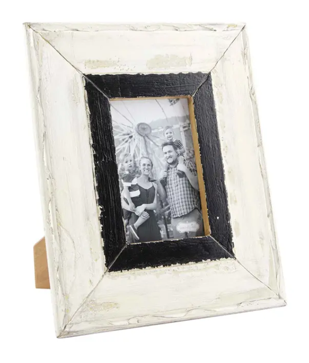 Mudpie Small 4 x 6 White And Black Frame