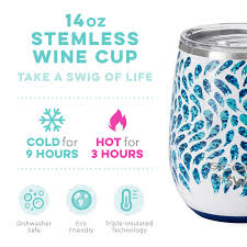 Scout By Swig Swim School Stemless Wine Cup